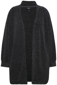 Ulla Popken Damen große Größen Chenille Strickjacke Oversized V Ausschnitt - Bild 1 von 15