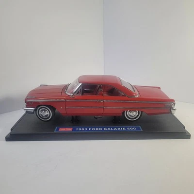 Sun Star 1:18 1963 Ford Galaxie 500 Red Die-Cast Model Car NIB USA Collectible - Image 1 of 4
