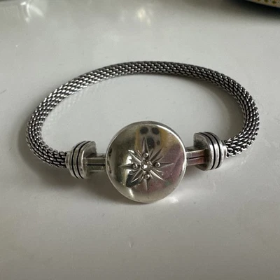 Brighton Color Clique Silver Mesh Cord Bracelet w Star Ornament Explore Dream - Image 1 of 3