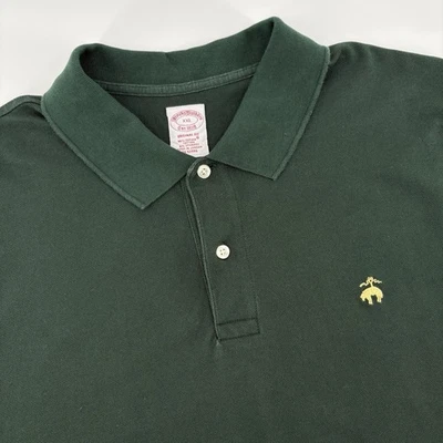 Camisa Polo Brooks Brothers Para Hombre Verde Oscuro Supima Algodón Elastizado Calce Original XXL Foto 1 de 4