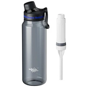 Filtro de botella purificador de agua paja 36 oz 4 etapas para senderismo, camping, supervivencia, viaje - Imagen 1 de 8