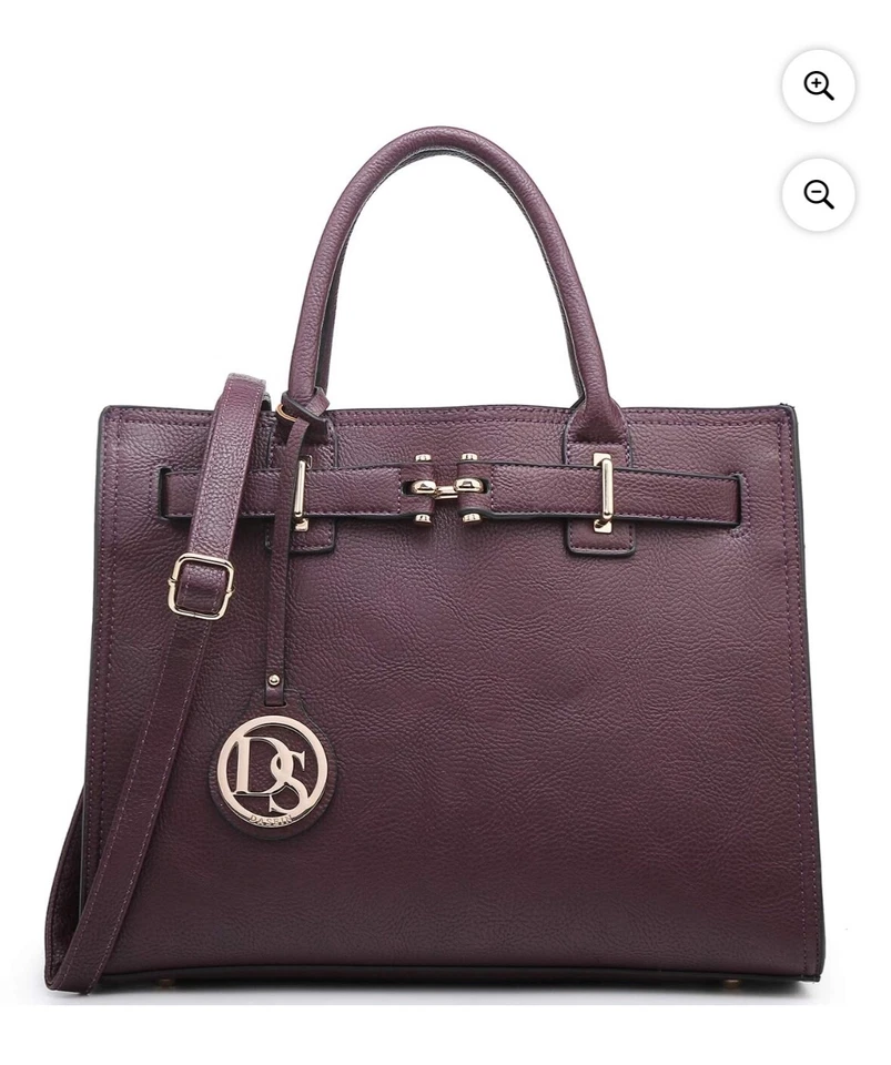 Dasein Satchel Purse Handbag Belted Top-handle Work Tote Shoulder Bag with Strap - Image 1 of 4