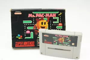 Ms. Pac Man | Pacman Super Nintendo SNES Spiel PAL | Modul mit OVP | Verpackung - Bild 1 von 11