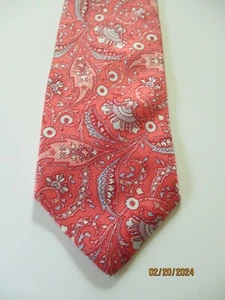 Brooks Brothers Orange Paisley Silk Neck Tie - Picture 1 of 2