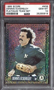 1995 Score Platinum Team Set # 408 Dennis Eckersley HOF PSA 10 GEM MINT - POP 1 - Bild 1 von 2