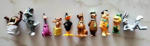 RARE! 10 Pc Hanna Barbera Warner Bros TV  Cartoon 1" Mini Figures Looney Tunes!! Cover