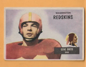 Gene Brito Washington Redskins 1955 Bowman #45 Loyola Marymount arrugado - Imagen 1 de 2