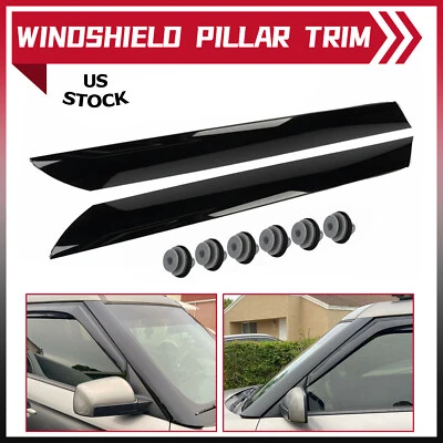 Par de molduras exteriores de pilar de parabrisas para Kia Soul 2010-2013 2 piezas diestro+derecho Foto 1 de 4