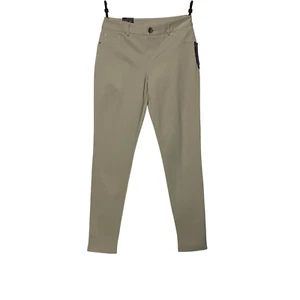 INC Women Pants Skinny Leg Mid Rise Stretch 2 Pockets Beige 4 NEW - Picture 1 of 8