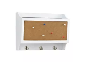 NEW In Box Corkboard Mail Holder with Hooks $39.99 14.96 x 10 x 4 Kohl’s - Picture 1 of 3