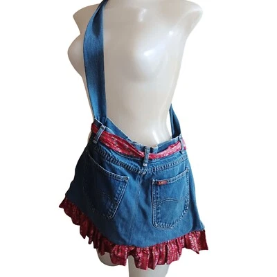 1OF1 True Vintage Lee Denim Shoulder Bag Purse Jeans Granny Cottage 1980's - Image 1 of 4
