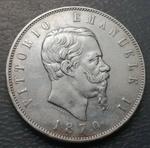 ITALIA REINO VITTORIO EMANUELE II 5 LIRE 5 LIRAS 1970 R ROMA ESCASA MBC/MBC+ - Picture 1 of 2