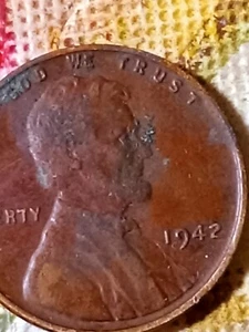 RARE ManY Errors ,1942 Wheat Penny No Mint Mark, Copper, coin collector's - Picture 1 of 14