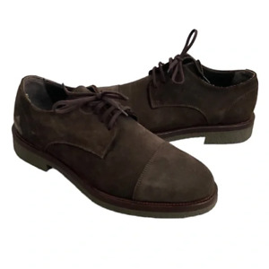 Men! New Florsheim Lace Up Oxford Shoes in Brown Suede size 9.5