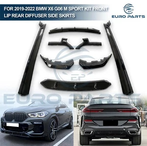FOR 2019-2022 BMW X6 G06 M SPORT FRONT LIP REAR DIFFUSER SIDE SKIRTS BODY KITS - Picture 1 of 8