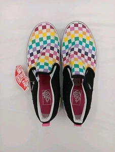 Zapatillas Vans Para Mujer 5 Asher Arco Iris Cuadros Clásicas Sin Cordones Niños Grandes Talla 3.5 - Imagen 1 de 7