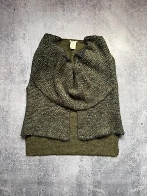 Suéter cárdigan tejido frontal abierto envolvente verde Sarah Pacini Foto 1 de 4