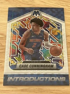 Cade Cunningham 2021-22 Panini Mosaic Introductions White Prizm #’ed /25 RC - Foto 1 di 3