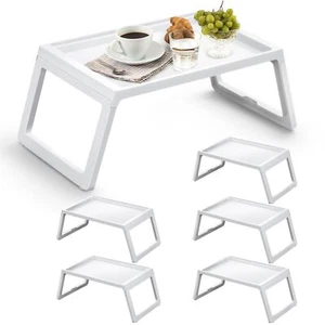 6 Pieces Breakfast in Bed Tray with Foldable Legs,26.8"x14" Bed Table Tray with - Picture 1 of 7