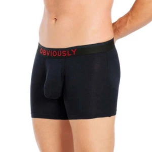 Obviously Freeman Mens Boxer Brief 3" Leg 90% Bamboo Rayon - Picture 1 of 16
