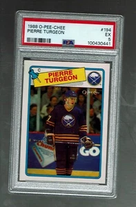 1988-89 OPC Pierre Turgeon. rookie #194 PSA 5 - Picture 1 of 2