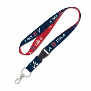 RONALD ACUNA JR. #13 ATLANTA BRAVES LANYARD DETACHABLE BUCKLE NEW WINCRAFT 👀 - Picture 1 of 1
