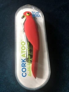 TrueZoo Corkatoo Double Hinged Bottle Opener Corkscrew Red - Picture 1 of 3