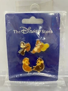 Disney Store Japan Cute Chip n Dale Peanuts Sleeping Pin Badge Collection RARE - Picture 1 of 5