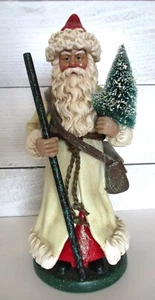 Dept 56 Santa Statue Figurine Walking Stick Holding Tree Christmas 11.5" HTF - Bild 1 von 5
