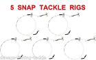 5 Pike Snap Tackle Rigs Size 6 Treble Hooks Coarse Fishing Dead Bait Wire Traces