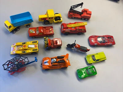 Vtg 1970s Lot 13 Matchbox Superfast Corgi ERTL Tomica Diecast Car Motorcycle - Image 1 of 4