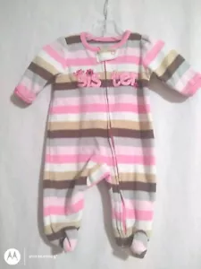 3 month Carter girl little sister long sleeve sleeper - Picture 1 of 5