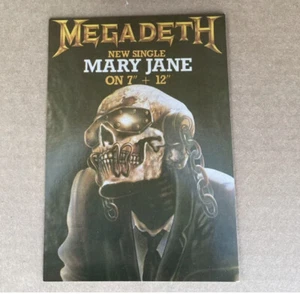Postal promocional vintage Megadeth Mary Jane 1988 - Imagen 1 de 3