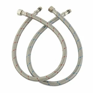 2 Flexibler Anschlussschlauch G1/2x M10 Wasserhahn Steckverbinder Druckschläuche - Bild 1 von 5