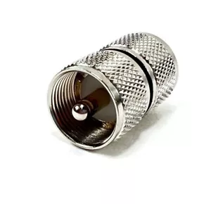 1 Stück RF Adapter UHF PL-259 Stecker auf UHF Stecker Delrin Isolierung vernickelt - Bild 1 von 5