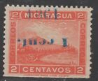 Nicaragua Postal? revenue Stamp 6-7-22 inverted blue OP 1904 -1cent no gum