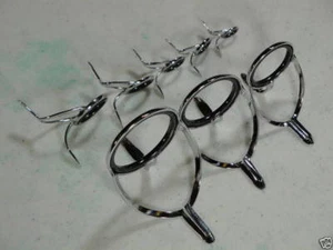 OEM SIC CMNLSG Chrome Plated Spinning Rod set of 8 Guide #40~12 w #12 Ring Top - Picture 1 of 5