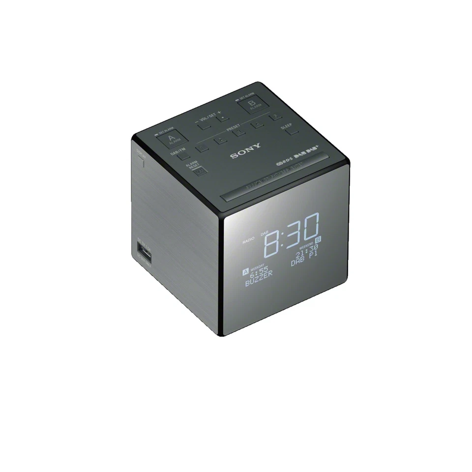 SONY XDR-C1DBP Radio-Wecker, Digital, DAB+, DAB, FM, Schwarz/Silber - Bild 1 von 1