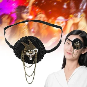 Eye Mask Costume Accessory Halloween Party Masquerade Pirate Blindfold for Women - Picture 1 of 7