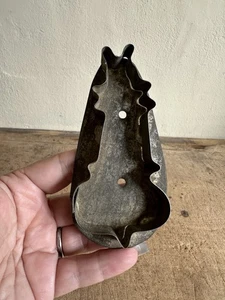 BEST Antique Handmade Tin Folky Violin Instrument Form Cookie Cutter Flat Back - Picture 1 of 7