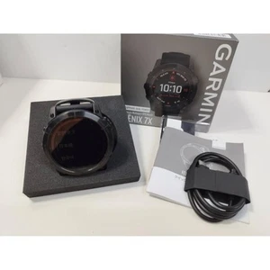 Garmin Fenix 7X Sapphire Dual Power GPS Watch with Small Scratches - Photo 1 sur 10