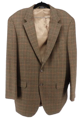 Chaps 100% Lambswool Blazer Mens 44L Houndstooth Sport Coat Sport Jacket Classic - Image 1 of 4