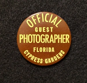 OZZIE SWEET Famed Greatest Generation Photographer Cypress Gardens Personal Pin - Picture 1 of 6