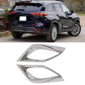 Cubierta antiniebla parachoques trasero ABS cromado para Toyota Highlander 2020-2023 - Imagen 1 de 7