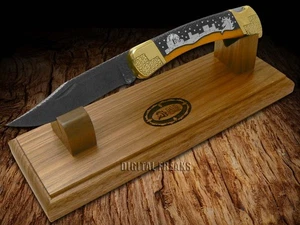 Coltello Buck 110 Yellowhorse Navajo Village arancione spinoso pieghevole cacciatore 1/25 ###2 - Foto 1 di 6