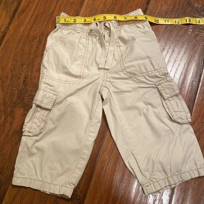 Pantalones cargo de algodón caqui Gymboree para niños 12-18 meses Foto 1 de 4