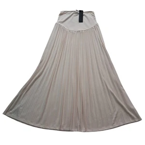 NWT Lioness Field of Dreams Maxi Skirt Women's Medium Ivory Pleated Pull On - Picture 1 of 10