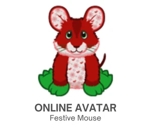 Webkinz Classic Festive Mouse NEW Pet Code Only - Picture 1 of 2