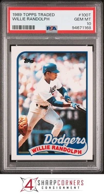 1989 TOPPS 交易 #100T 威利·兰多夫道奇 PSA 10 — 第 1/3 张图片