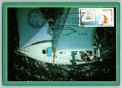 4319 Flags of Our Nation Rhode Island FDC Maxi Card - Image 1 of 2